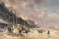 isabey people on a beach in granville Art A4 Photo Print