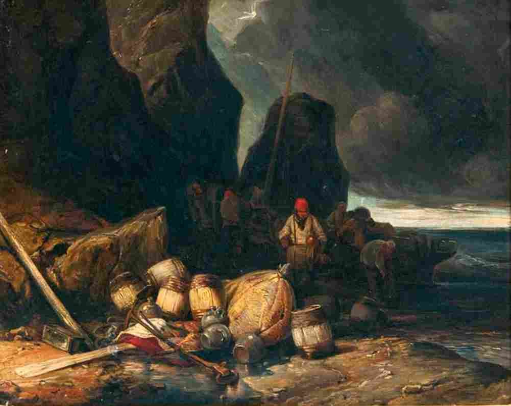 isabey smugglers on the beach Art A4 Photo Print