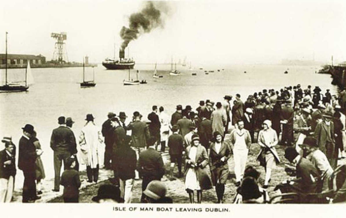isle man boatVintage 1880s 1900s A4 Photo Print