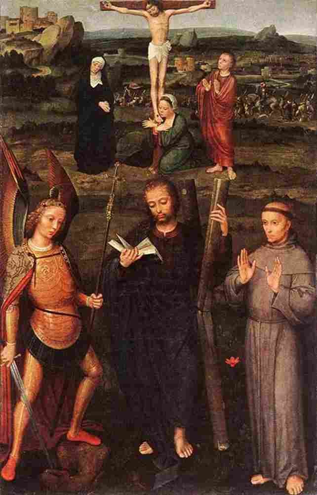 isn Archangel saint Michael saint Andrew and saint francis Art A4 Photo Print