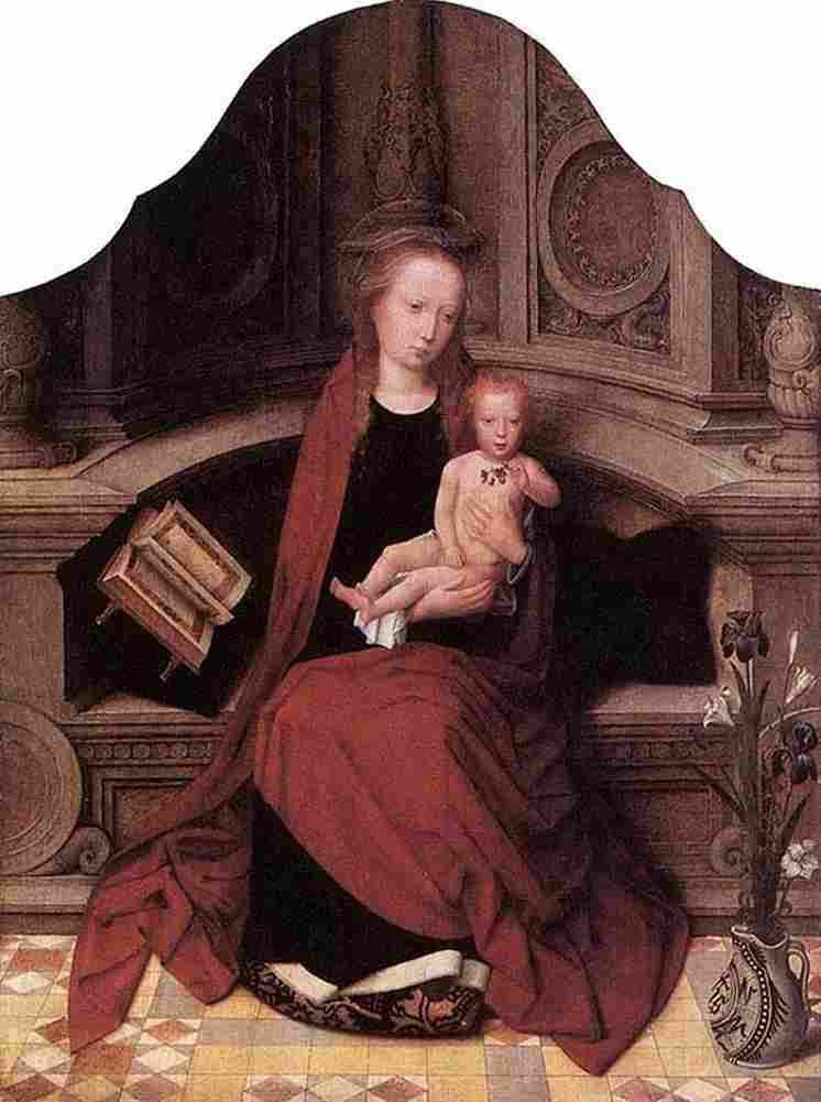 isn virgin and child enthroned Art A4 Photo Print