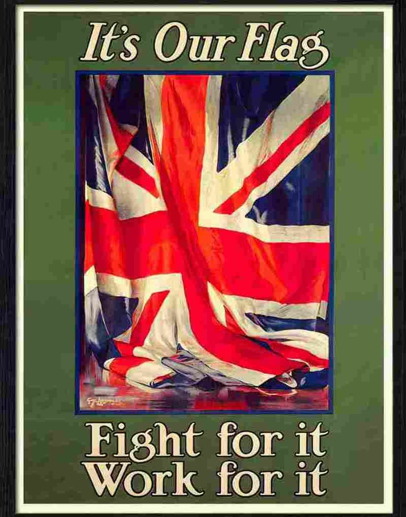 its our flag guy lipscombe 1914 war poster Advert A4 Photo Print