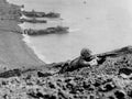 iwo jima marine Vintage world war A4 Photo Print