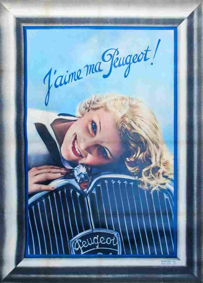 j aime ma peugeot vers 1935 4 Advert A4 Photo Print