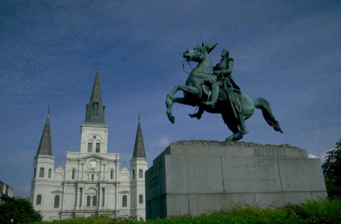 jackson square statue 1980s 1990s A4 Photo Print