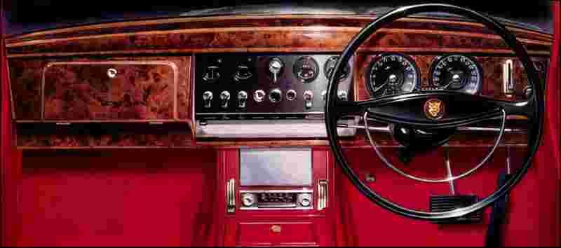 jaguar 1960 mk2dashb jr x A4 Photo Print
