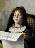 jako Girl Reading Art A4 Photo Print