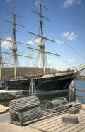 jamestown ship dock Vintage A4 Photo Print