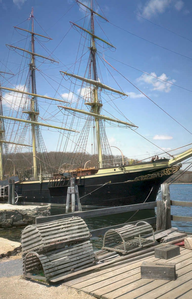 jamestown ship dock Vintage A4 Photo Print