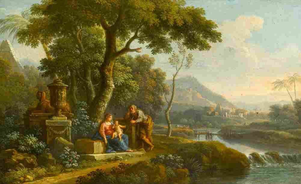 jan frans rest on the flight to egypt Art A4 Photo Print