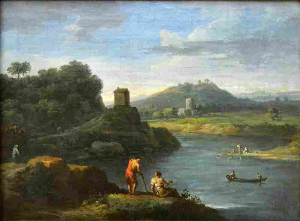 jan frans the tiber vista acqua sorrel Art A4 Photo Print