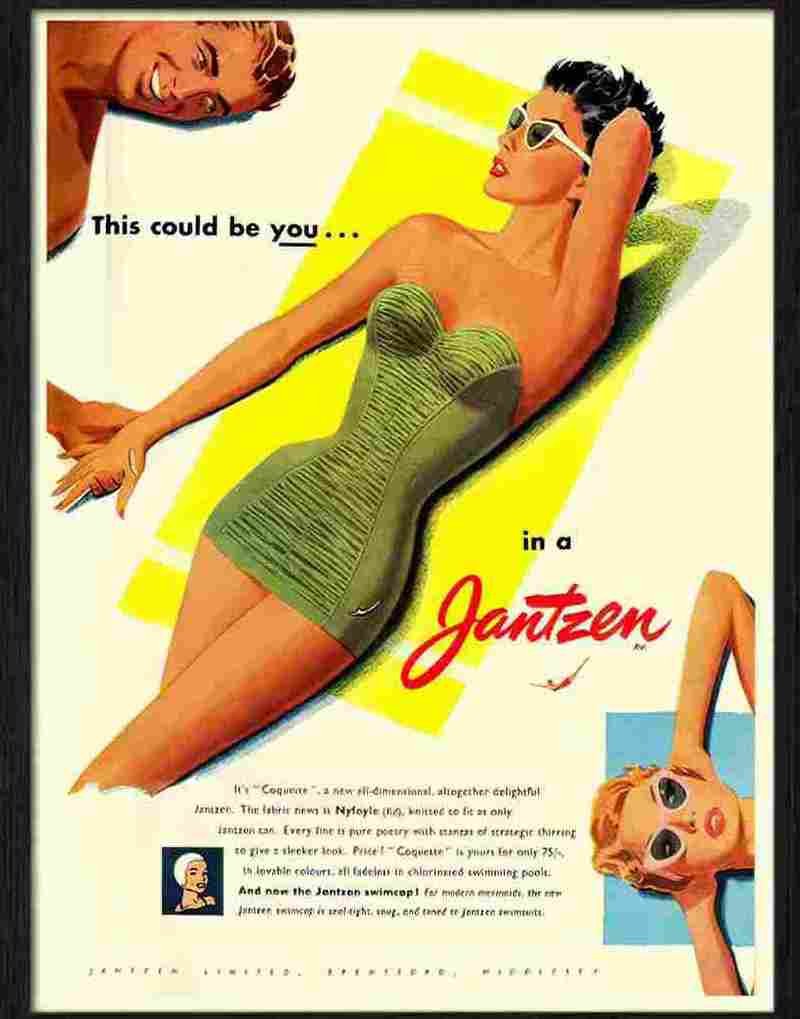 jantzen swimwear advert Advert A4 Photo Print