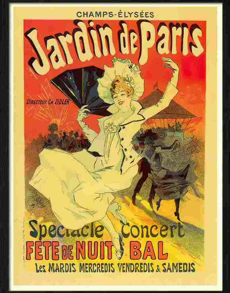jardin de paris jules cheret 1890 Advert A4 Photo Print