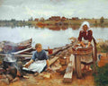jarnefelt eero laundry at the river bank Art A4 Photo Print