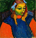 jaw Girl with the Green Face Art A4 Photo Print