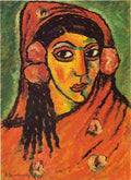 jaw Spanish Woman with red shawl Art A4 Photo Print