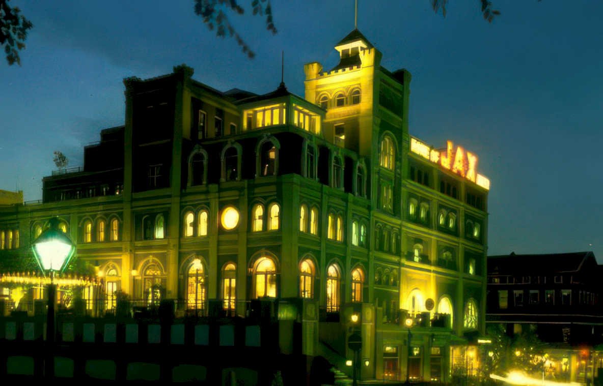 jax hotel night Vintage A4 Photo Print