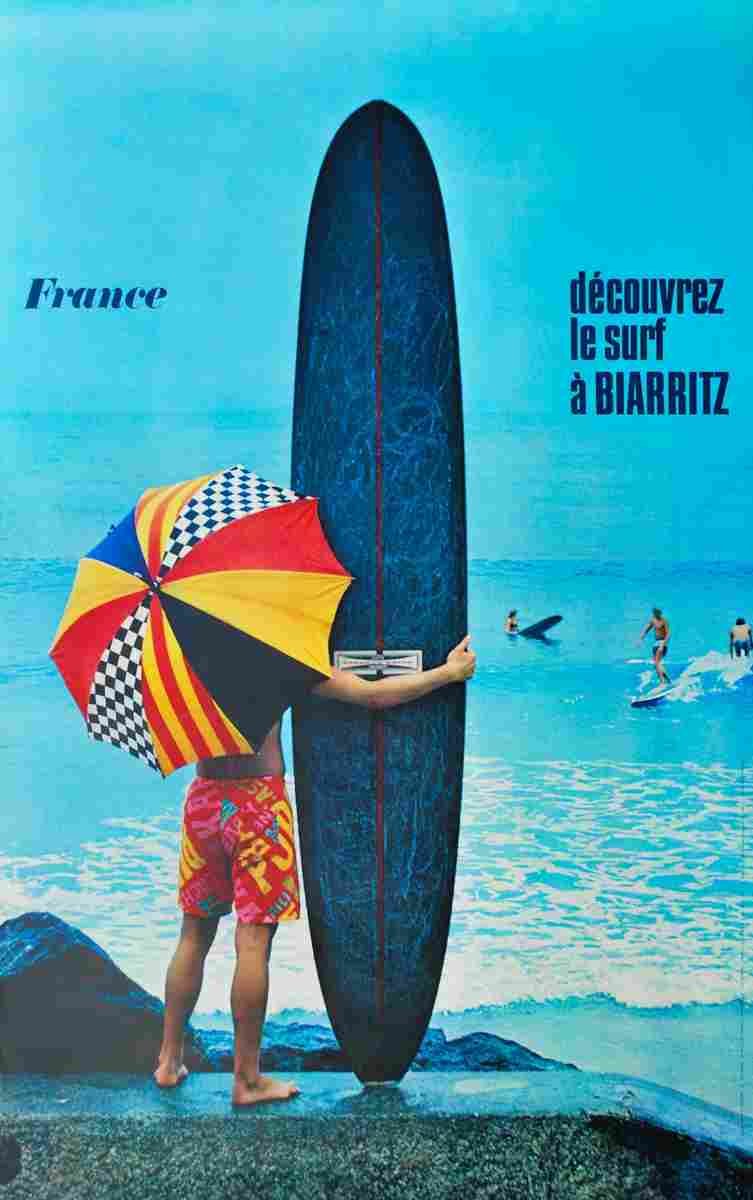 jean pierre ducatez le surf a biarritz 1969 4 Advert A4 Photo Print