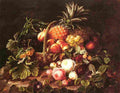 jens Basket of Fruit and Roses Art A4 Photo Print