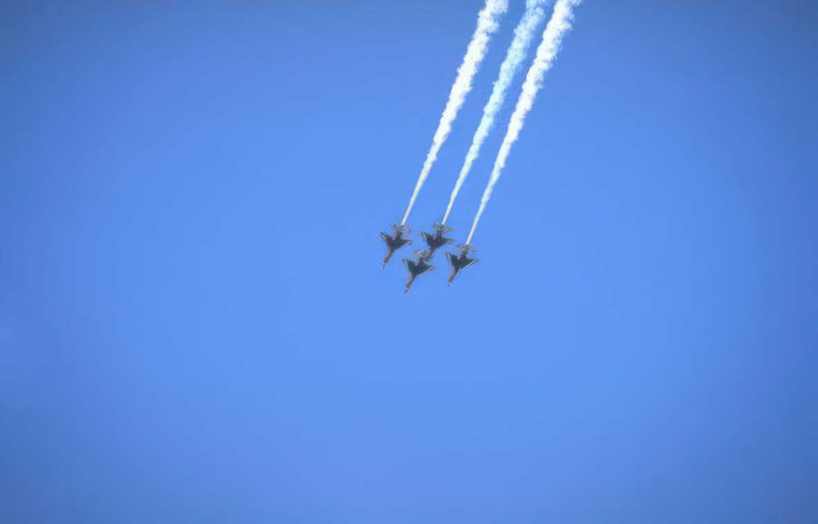 jet aircraft formation 2 Vintage A4 Photo Print