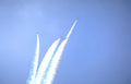 jet blue contrails Vintage A4 Photo Print