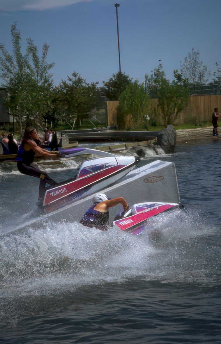 jet ski racing 1 Vintage A4 Photo Print
