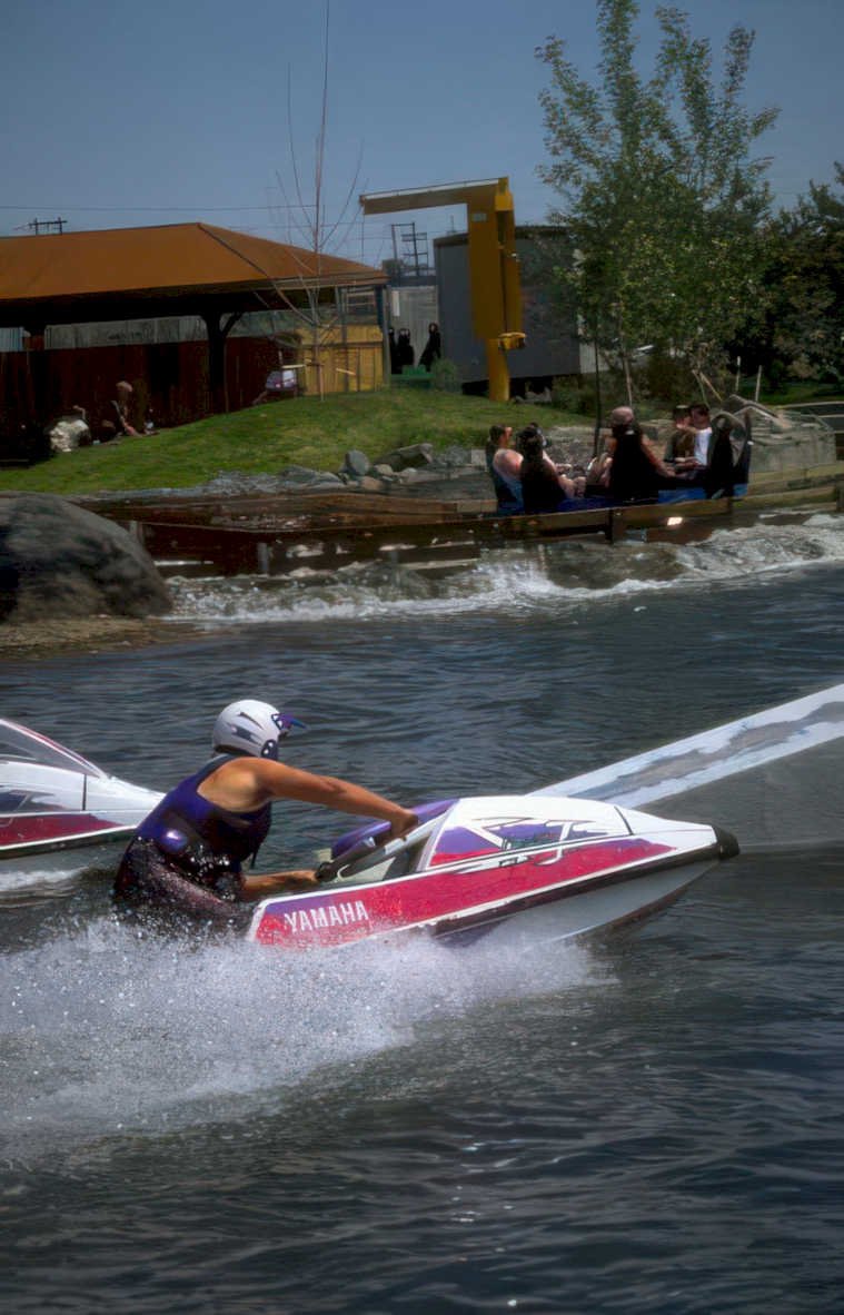 jet ski racing 3 Vintage A4 Photo Print