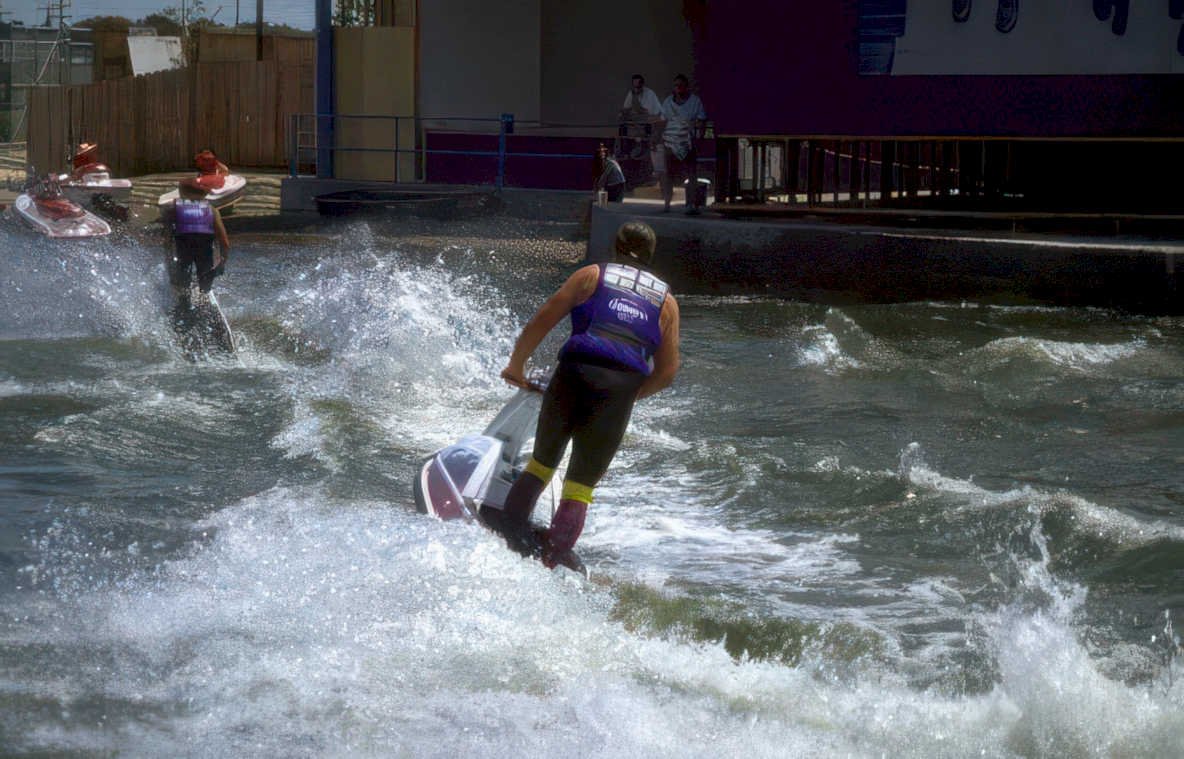 jet ski wakeboarding Vintage A4 Photo Print