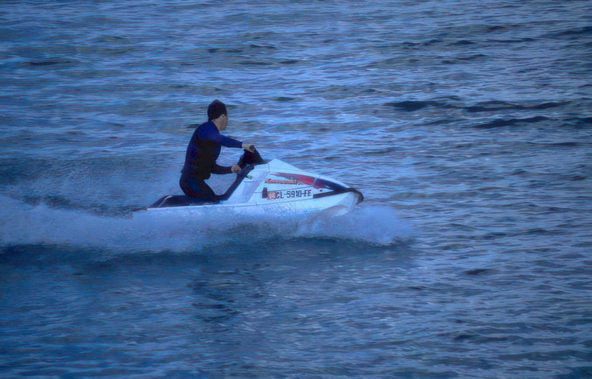 jet ski water Vintage A4 Photo Print