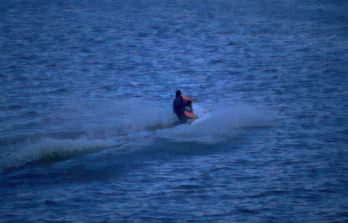 jet ski wave Vintage A4 Photo Print