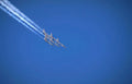 jets flyover trails Vintage A4 Photo Print