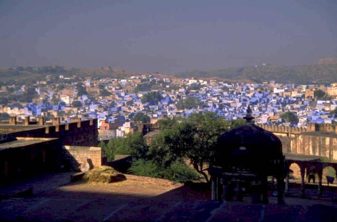 jodhpur cityscape blue 1980s 1990s A4 Photo Print