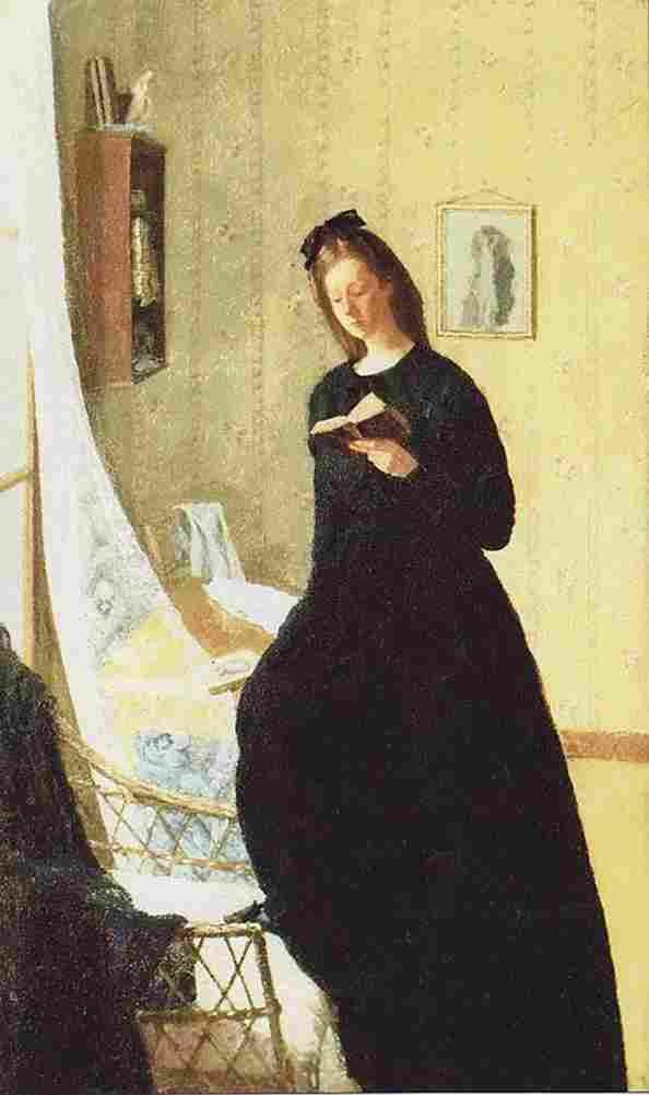 john Girl Reading at Window Art A4 Photo Print