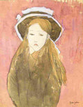 john Girl with Large Hat Art A4 Photo Print