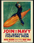 join the navy richard babcock 1917 war poster Advert A4 Photo Print