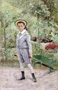 jose Boy with Wheelbarrow Art A4 Photo Print