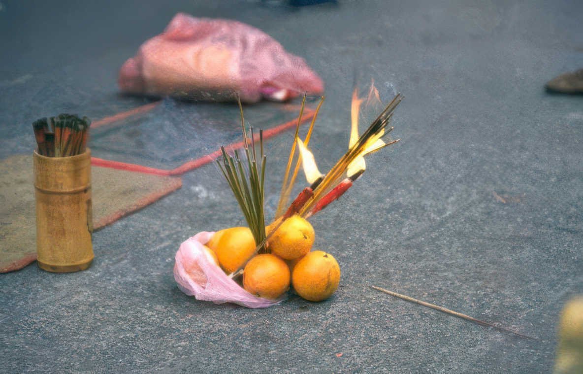 joss sticks offerings Vintage A4 Photo Print