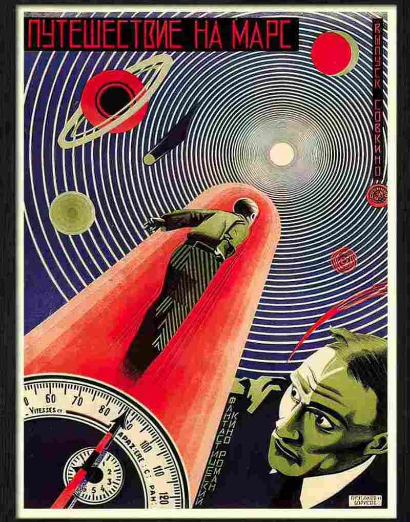 journey to mars russian movie poster Advert A4 Photo Print
