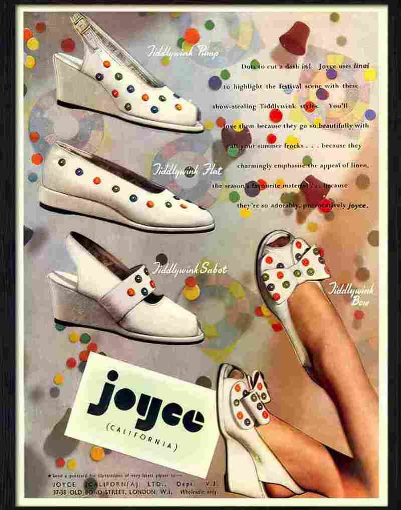 joyce shoes 1950s Advert A4 Photo Print