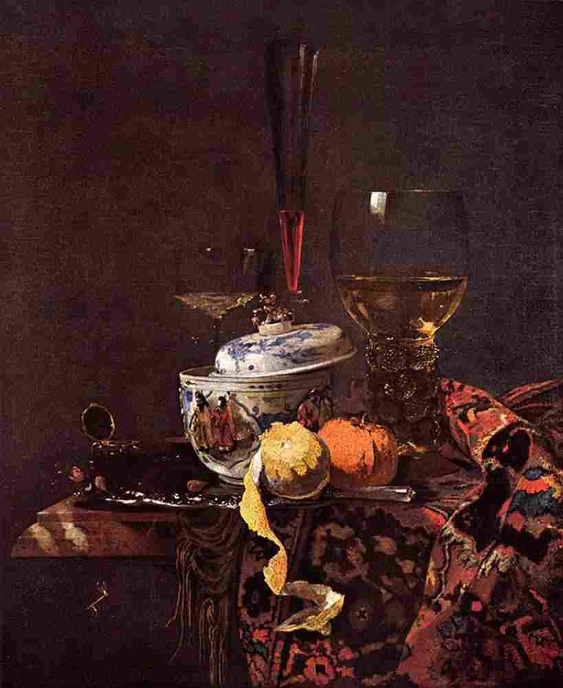 kalf Glassware and Porcelain Covered Bowl Art A4 Photo Print