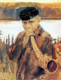 kall Sheperd Boy near Paanajarvi Art A4 Photo Print