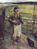 kall old woman with cat Art A4 Photo Print