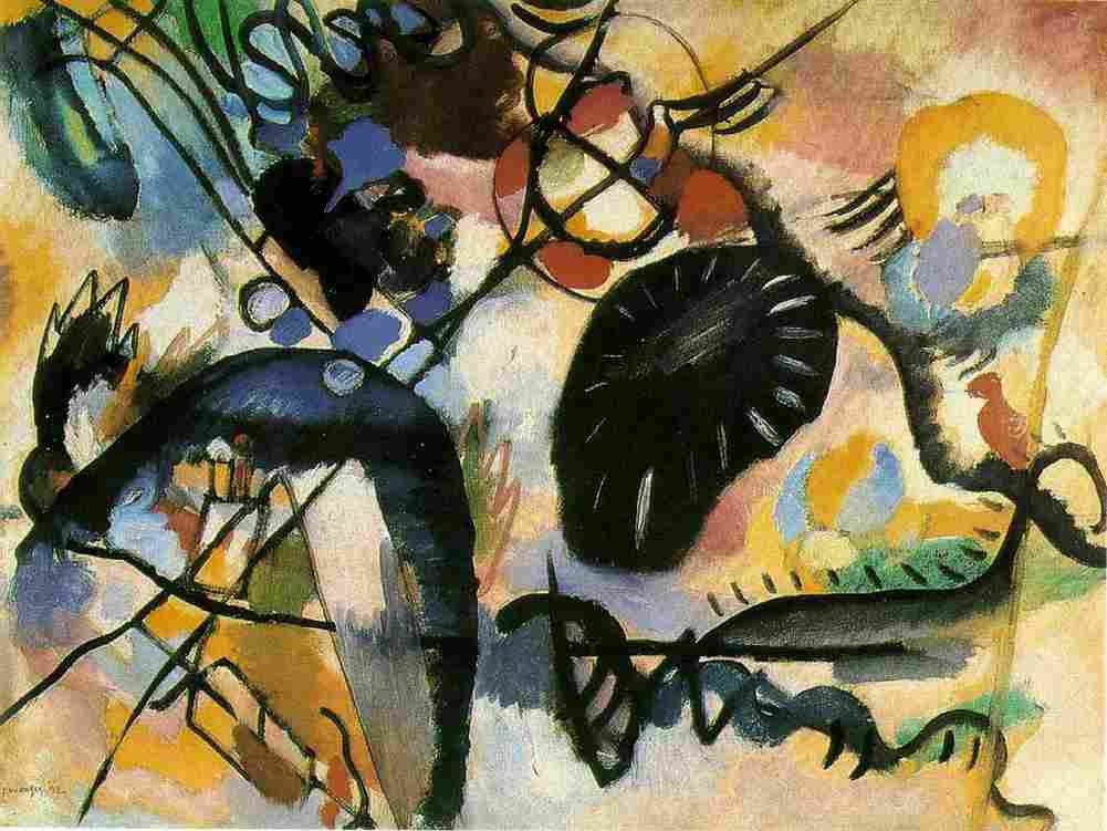 kandinsky black spot one Art A4 Photo Print