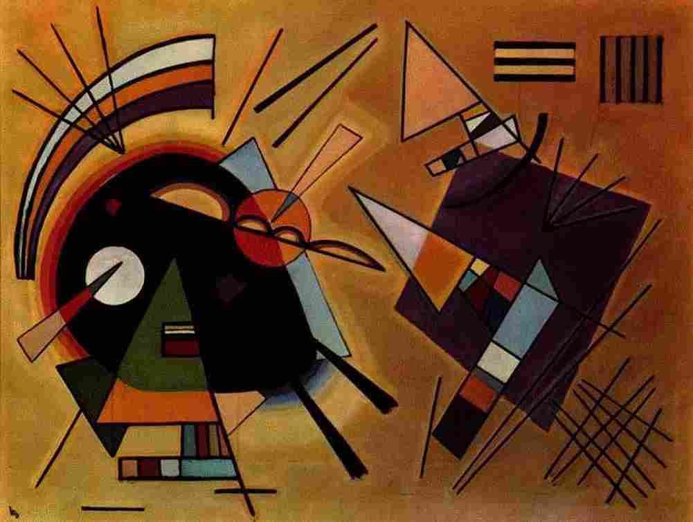 kandinsky black violet Art A4 Photo Print