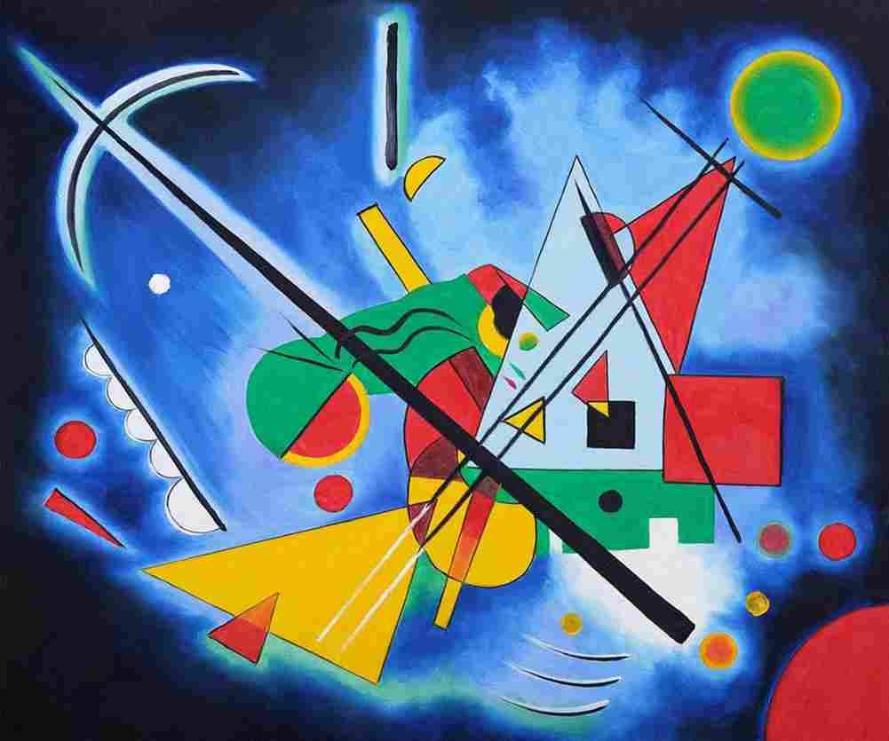 kandinsky blue painting Art A4 Photo Print
