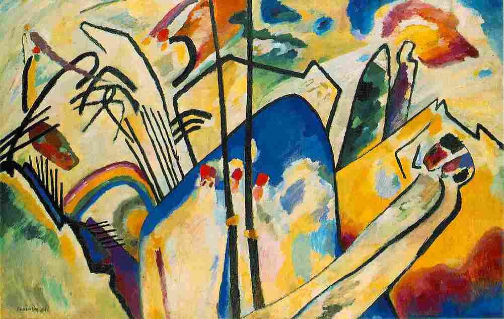 kandinsky composition four Art A4 Photo Print