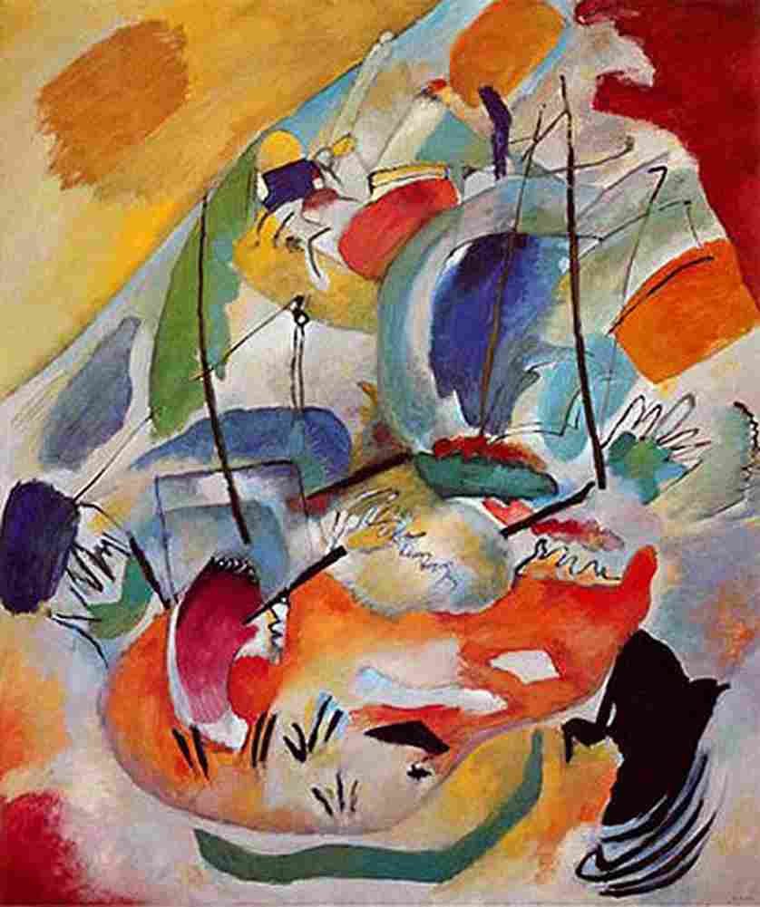 kandinsky improvisation thirty one sea battle Art A4 Photo Print