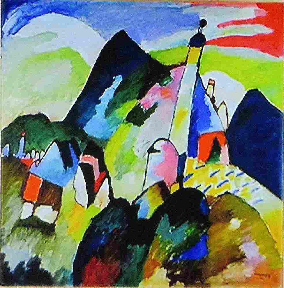 kandinsky murnau with church two Art A4 Photo Print