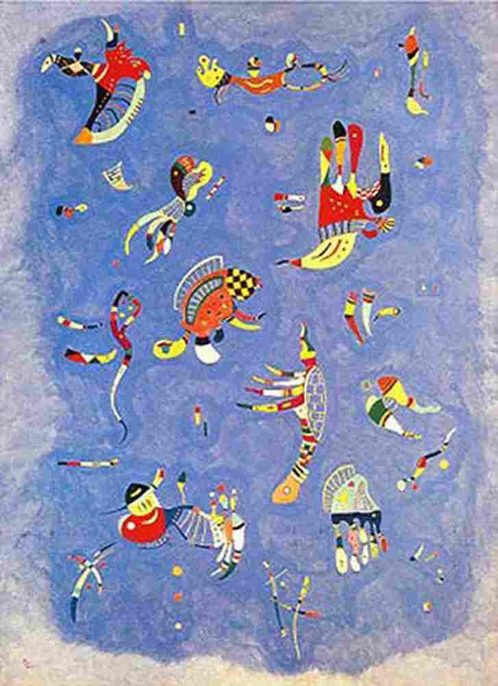 kandinsky sky blue Art A4 Photo Print