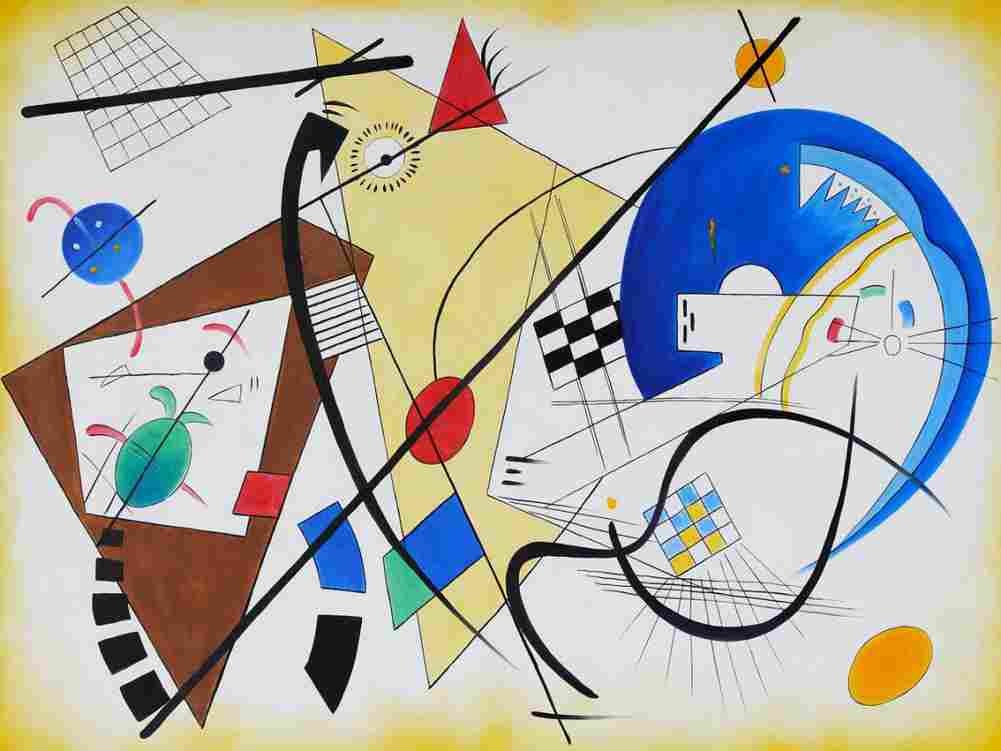 kandinsky throughgoing line Art A4 Photo Print